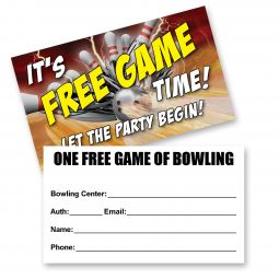 Bowling Thunder Themed Free Game Passes - 1,000 Count