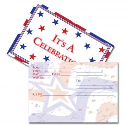 Patriotic Party Postcard Invitations - 250 Count