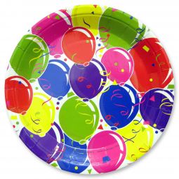 Balloon Party 9 Inch Plates - 1,000 Count