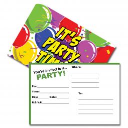 Balloon Party Postcard Invitations - 1,000 Count