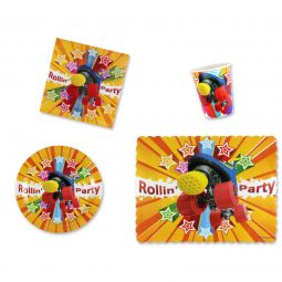 Rollin' Party Place Setting Kit - 7 Inch Plates with Placemats