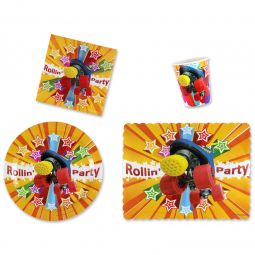 Rollin' Party Place Setting Kit - 9 Inch Plates with Placemats