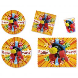 Rollin' Party Place Setting Kit - 7 & 9 Inch Plates with Placemats