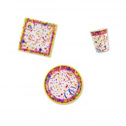 Confetti Party Place Setting Kit - 7 Inch Plates
