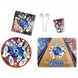 Party Lane Place Setting Kit - 7 Inch Plates with Placemats and Sporks