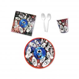 Party Lane Place Setting Kit - 9 Inch Plates with Sporks