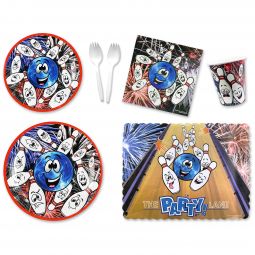 Party Lane Place Setting Kit - 7 & 9 Inch Plates with Placemats and Sporks