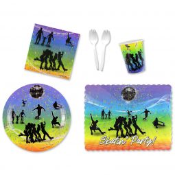 Rhythm'n Roll Place Setting Kit - 9 Inch Plates with Placemats and Sporks