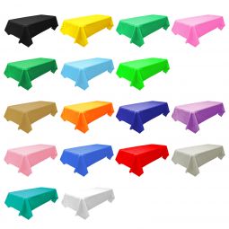 Solid Color Table Cover - 54 x 108 Inch