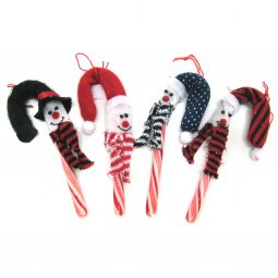 Snowman Candy Cane Hats - 12 Count