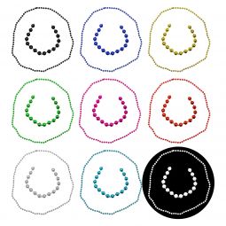 Round Bead Necklaces - 12 Count