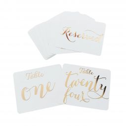 Gold Foil Table Numbers Set - 28 Piece