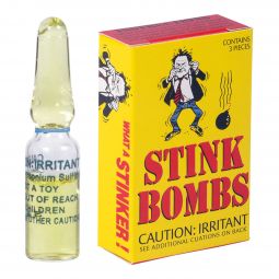 Stink Bomb Vials - 3 Piece - 12 Count