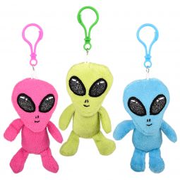 Plush Alien Clip-on - 3 Inches - Assorted Colors