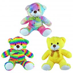 Plush Bear with Ribbon - 22 Inch - Assorted