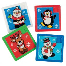 Christmas Slide Puzzles - 12 Count
