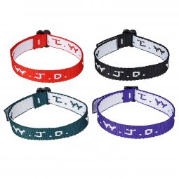 WWJD Cloth Bracelets - 12 Count