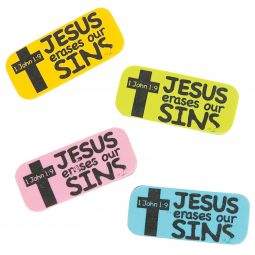 "Jesus Erases Our Sins" Erasers - 24 Count