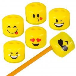 Emoji Pencil Sharpeners - 24 Count