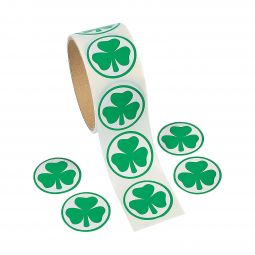 Shamrock Stickers Roll - 100 Count